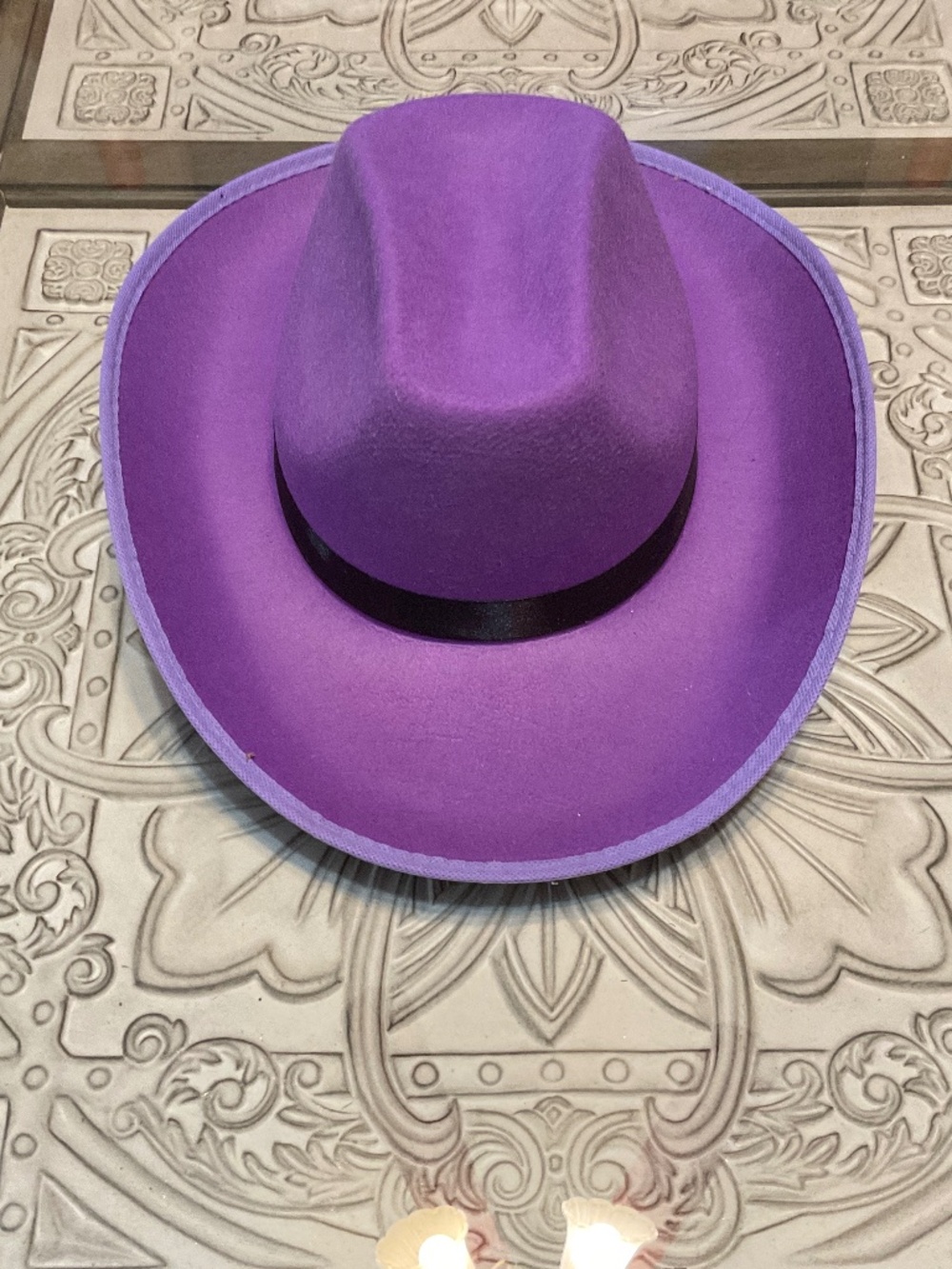 Purple Western Hat Ladies.  One size.